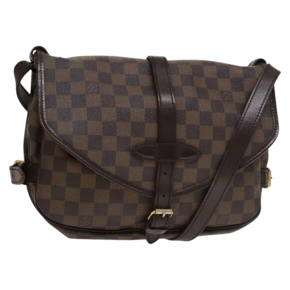 LOUIS VUITTON Damier Ebene Saumur 30 Shoulder Bag SPO N48081 LV Auth 133592 - Picture 1 of 16